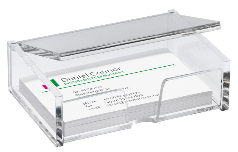 Sigel Stiftschlaufe – Acryl, Transparent, 100 × 30 mm – für Visitenkarten bis 90 × 58 mm