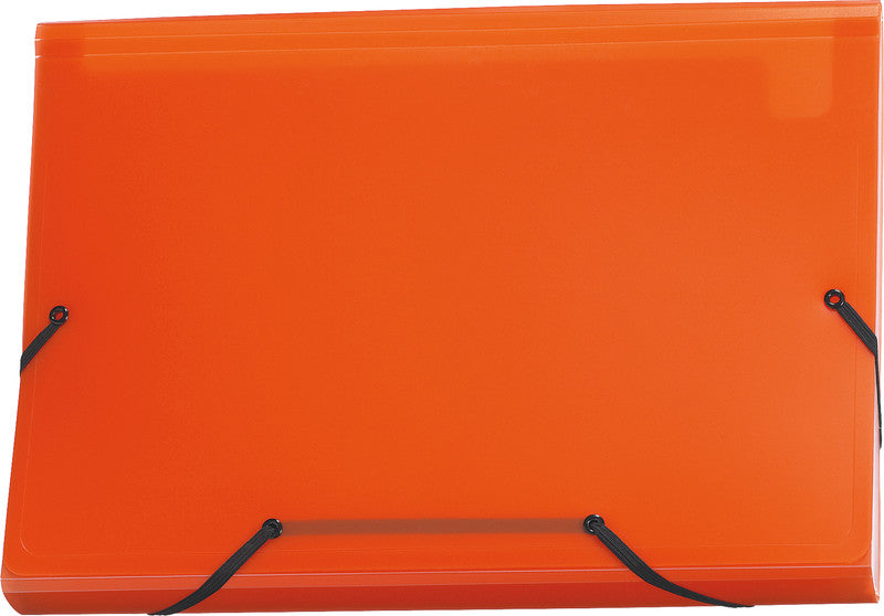 Kolma Sammelmappe für A4, Kunststoff, Orange, mit Gummizug