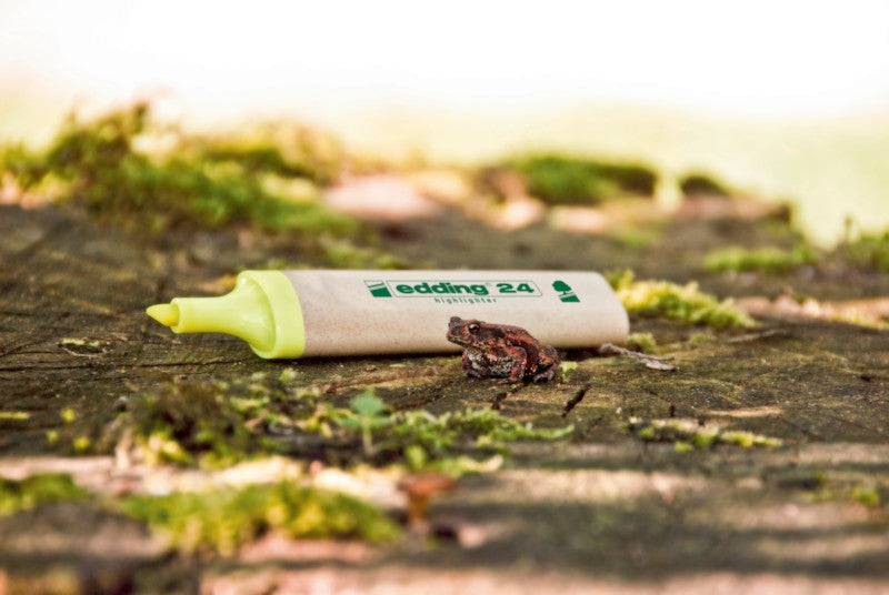Edding EcoLine Textmarker Gelb – Keilspitze, 2–5 mm, nachfüllbar, Blauer Engel