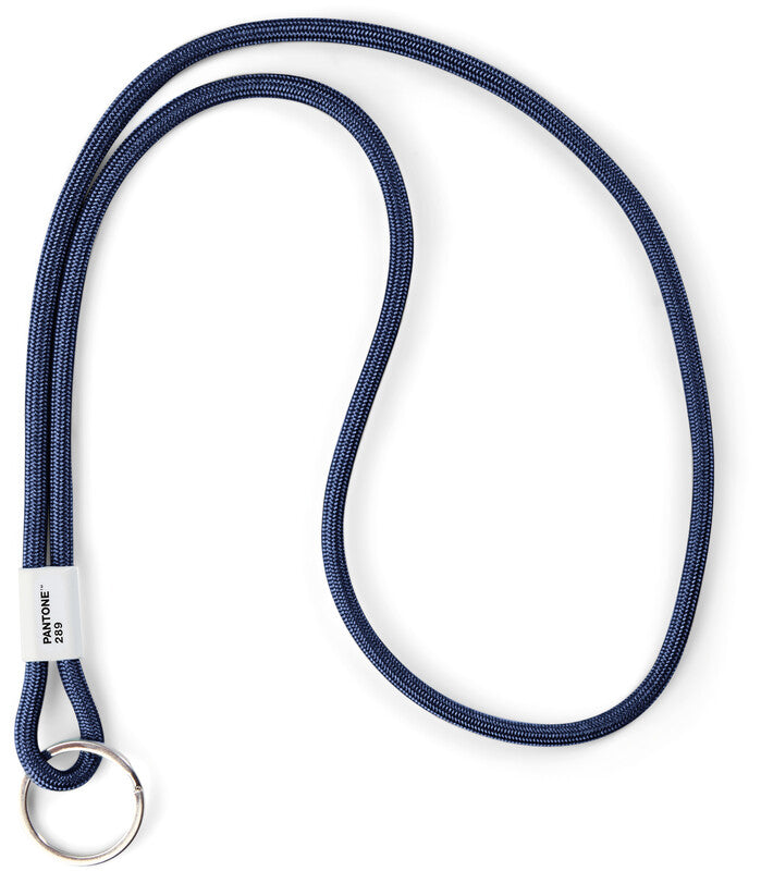 Pantone by Copenhagen Lanyard Schlüsselanhänger Lang – mit Schlüsselring, Nylon/Metall, Dunkelblau, Bandlänge 48 cm