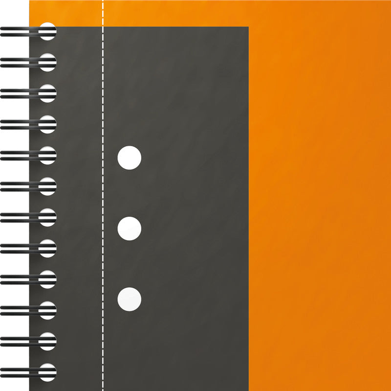 Oxford Spiralbuch, liniert, Spiralbindung, 160 Seiten, mikroperforiert, 80 g/m² – Orange, für SCRIBZEE App