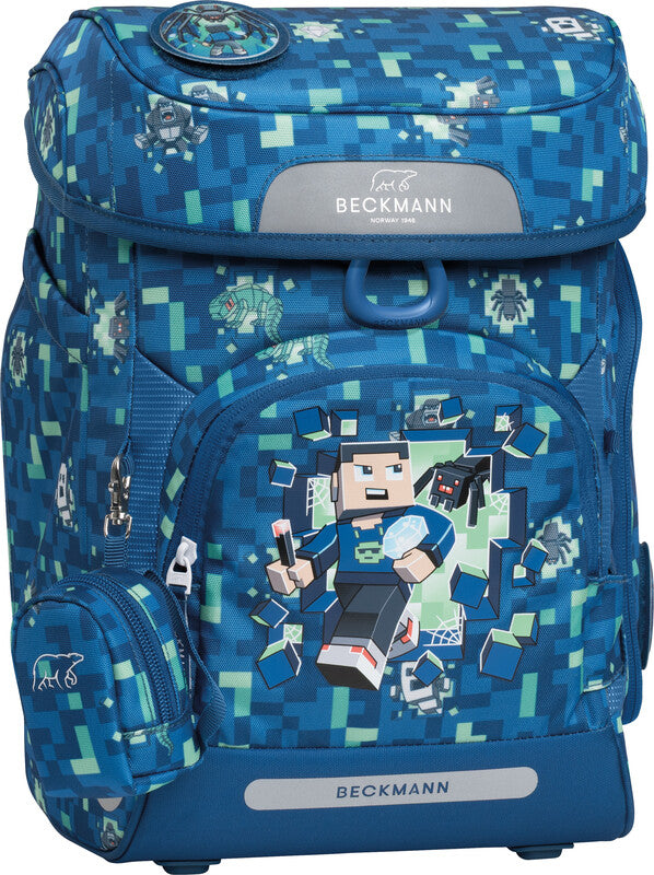 Beckmann Plus Air – Schulrucksack, Spider Escape, 20 l, 28×40,5×23 cm, mit Wendetasche