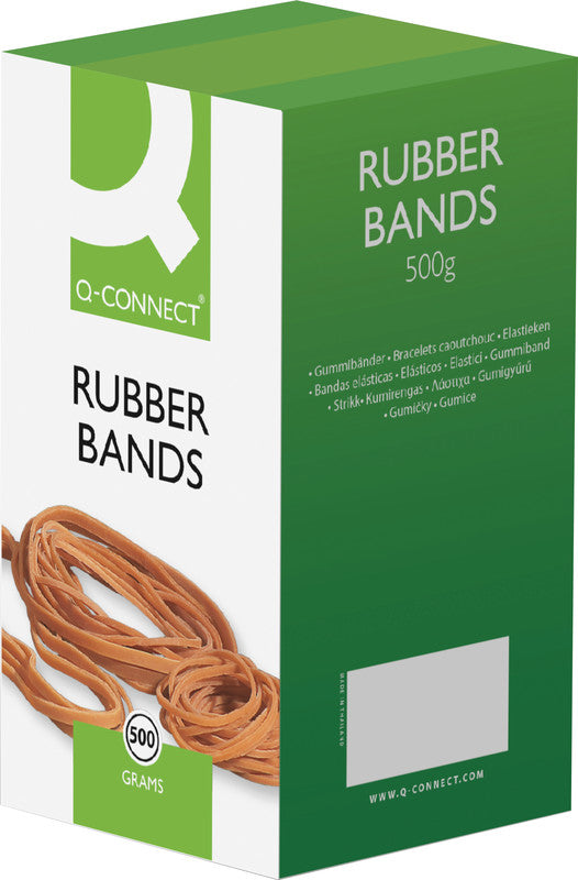 Connect Gummibänder – 1,5 × 150 mm, Ø 95 mm, Braun, Naturkautschuk, 500 g