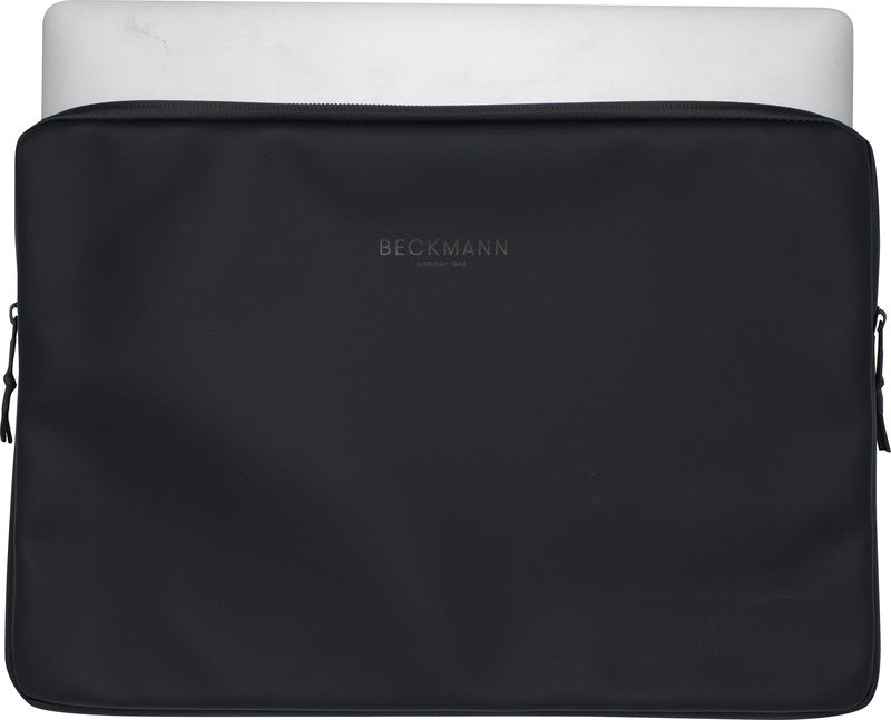 Beckmann Street Notebook-Schutzhülle – für Notebooks bis 15", wasserabweisend, recyceltes PET (rPET), schwarz