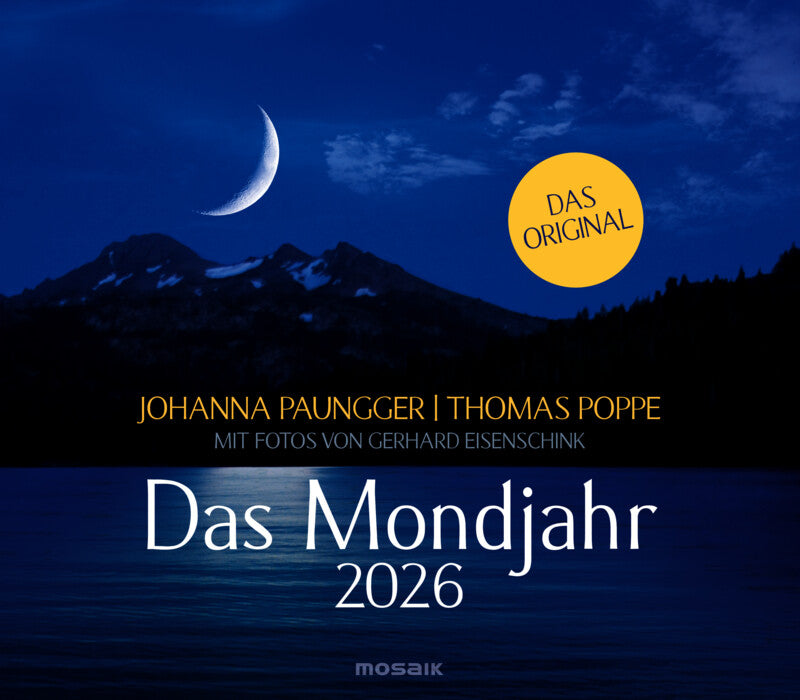 Mosaik Bildkalender Mond 2027 – 32 × 28 cm – d – mit Tagesfeldern, mit Aufhänger