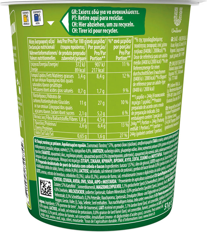 Knorr Kartoffel-Snack – Speck & Zwiebeln – 51 g