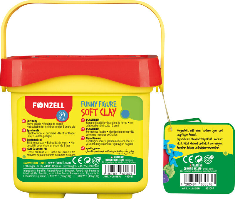 Fonzell Figuren-Set Modelliermasse – 34-teilig – 140 × 130 × 110 mm