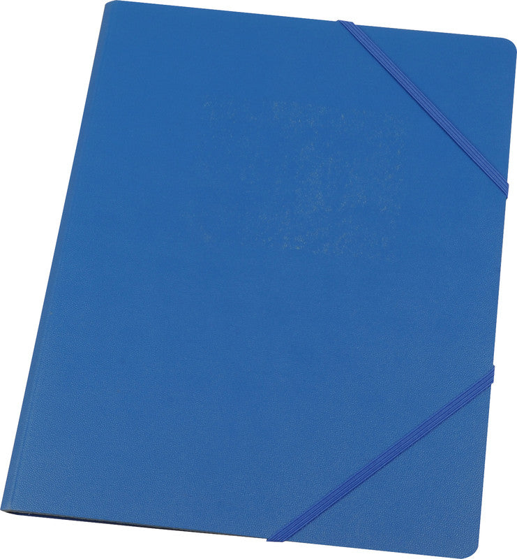Natura line Sammelmappe für A4, Karton, Blau, mit Gummizug