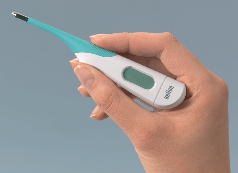 Braun Digitalfieberthermometer – Kunststoff/Metall, mehrfarbig, Speicherfunktion, für Axillar, Oral und Rektal