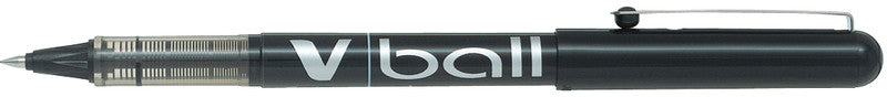 Pilot V-Ball – Tintenroller, dokumentenecht, mit Kappe, 0,3 mm, schwarz
