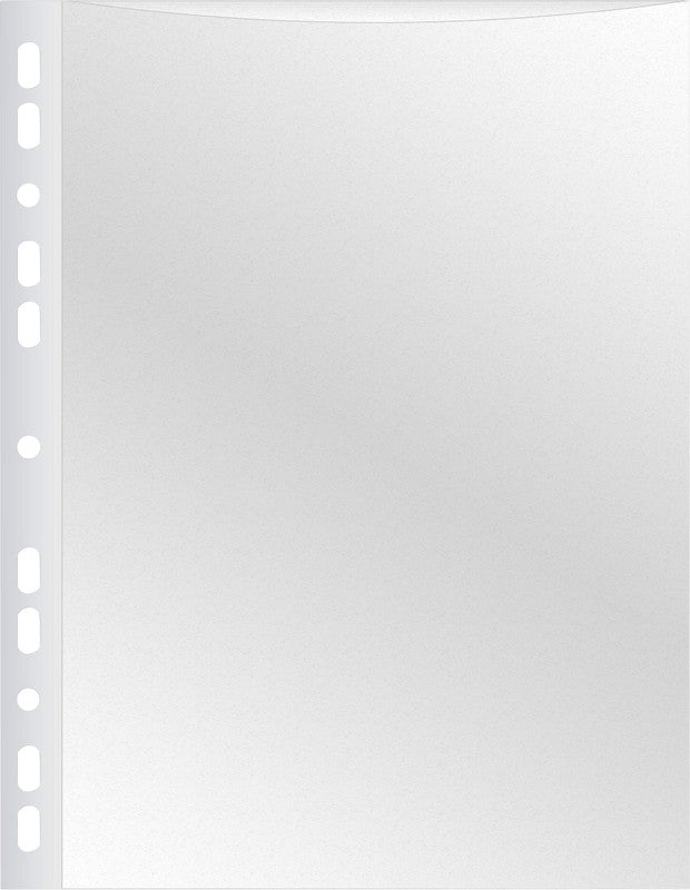 Q-CONNECT Sichtmappe A4 – transparent, Kunststoff, genarbt, blendfrei, 50 µm, 100er-Pack