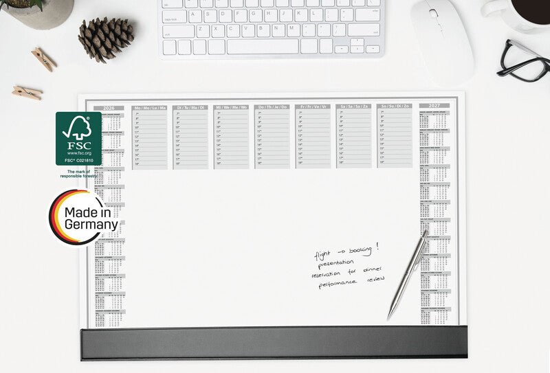 Sigel Kalender-Einlage – 2 Jahre pro Seite, 59,5 × 41,0 cm, 2026/2027