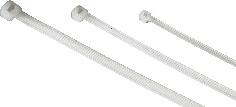 Hama Kabelbinder – 2,5 × 100/150/200 mm, Kunststoff, Weiss, Einmalverschluss, 150er-Pack