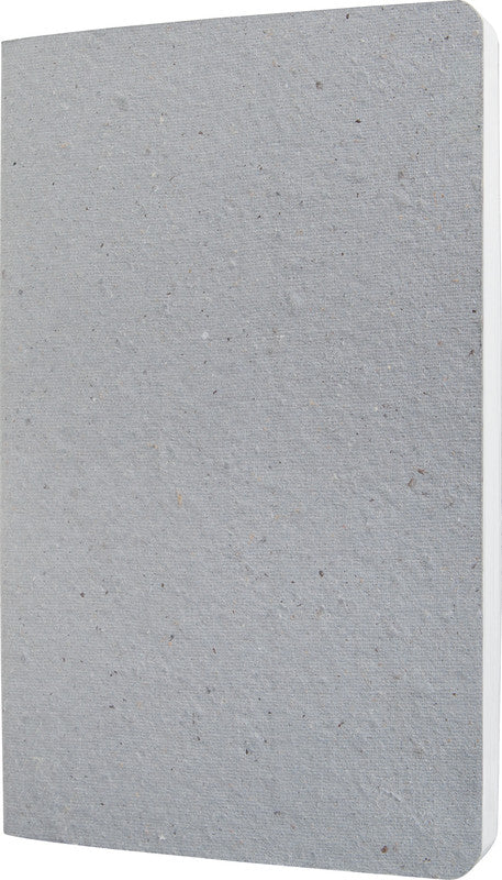 Sigel Notizheft, 140 × 200 mm, liniert, Fadenheftung, 100 Seiten, 100 g/m² – hellgrau