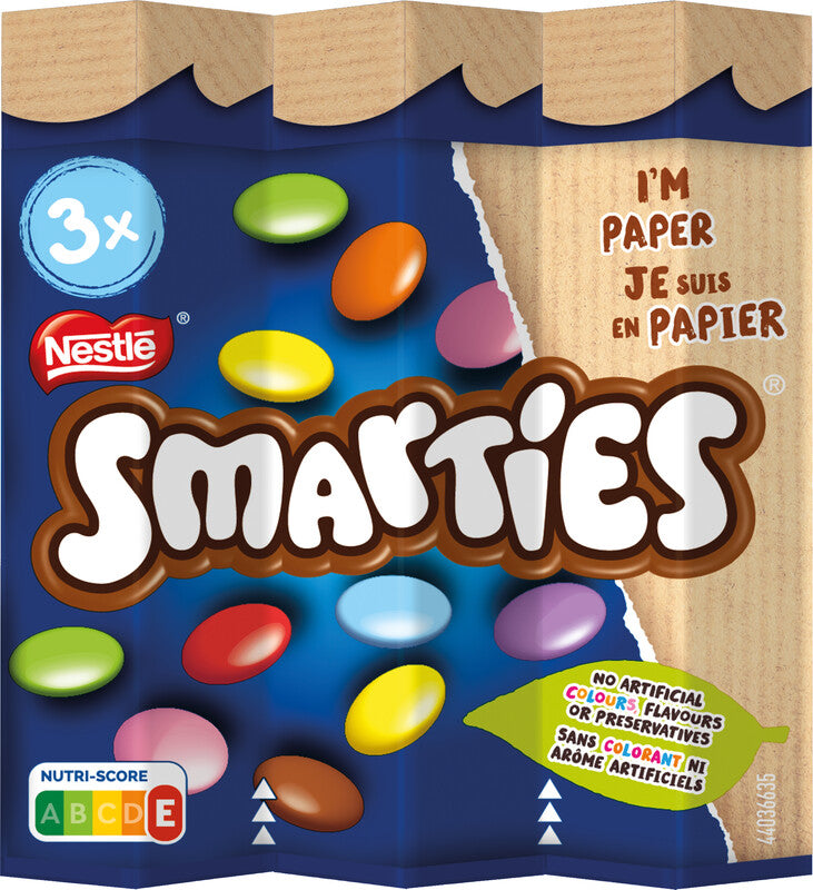 Smarties Schokolinsen – Milch, Tube, 3 × 34 g (102 g)