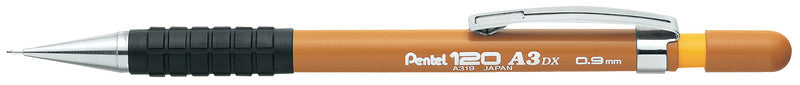 Pentel 120 A3 DX Druckbleistift – 0,9 mm, braun, mit Radierer