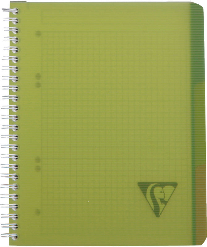 Clairefontaine Spiralheft, Spiralbindung, 90 Blatt, 4-fach gelocht, perforiert, 90 g/m² – farbig sortiert