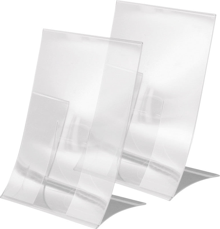 Sigel Tischaufsteller – für A5 Hochformat, Transparent, Kunststoff, 157×90×225 mm