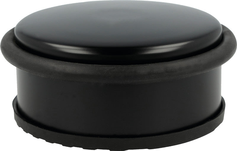 Westcott Türstopper, Kunststoff/Metall – Ø 100 mm, H 40 mm, schwarz, rutschfest