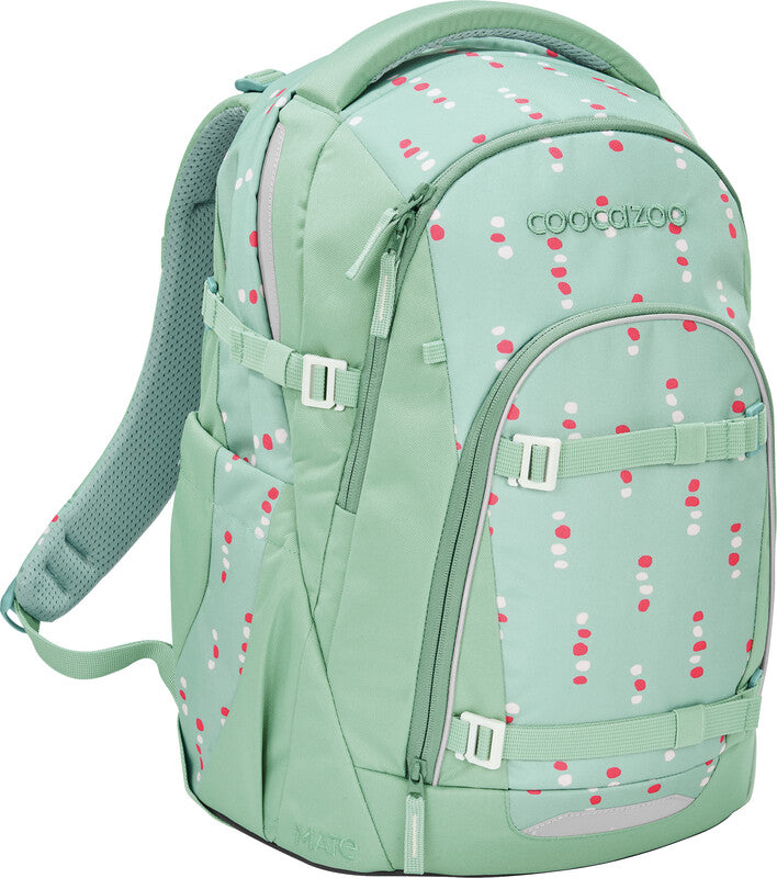 Coocazoo Rucksack Mate – Dancing Dots – 30 l, 30 × 46 × 23 cm – aus recycelten PET-Flaschen