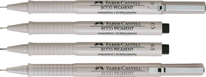 Faber-Castell Fineliner 0,1 mm – schwarz – wasserfest, dokumentenecht