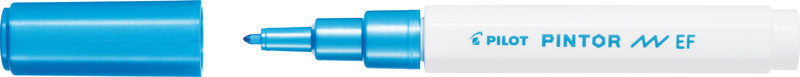 Pilot Pigment-Marker Pintor – Rundspitze 0,5-0,7 mm – Blau Metallic – Für dunkle Oberflächen geeignet
