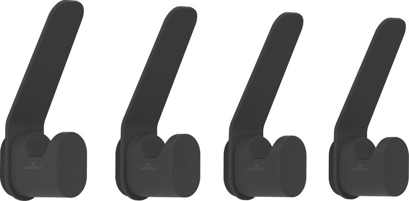 Durable Haken – Aluminium – schwarz – 23,5 × 92 × 37 mm