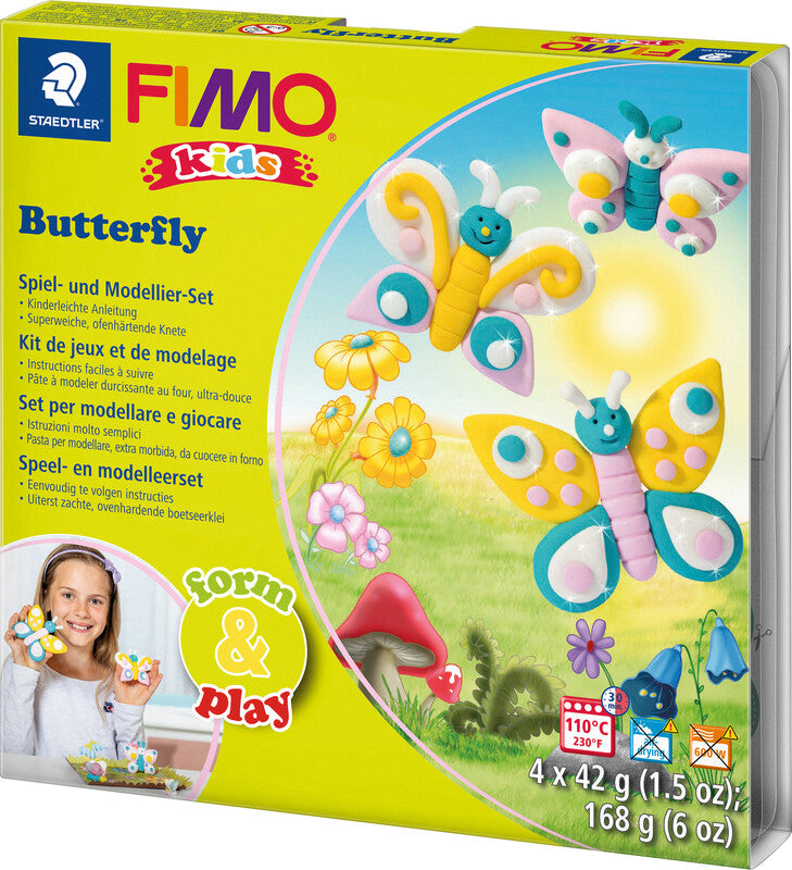 Staedtler Modelliermasse-Set Butterfly – 4 Blöcke à 42 g