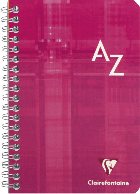 Clairefontaine Spiralheft, Register A - Z, kariert 5 mm, Spiralbindung, Karton, 50 Blatt, 90 g/m² – sortiert