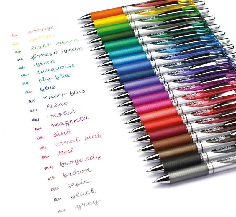 Pentel EnerGel Gelschreiber – Burgund, 0,7 mm, schnelltrocknend, Druck, nachfüllbar