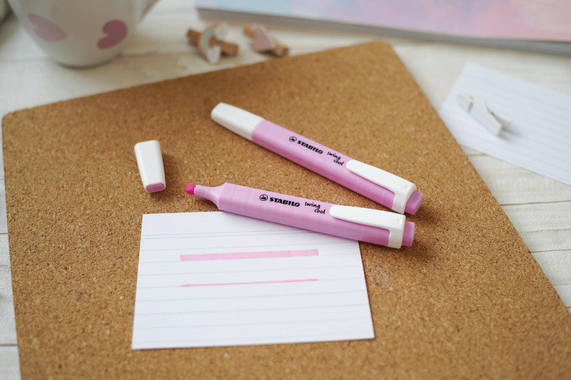 STABILO swing cool Pastel Edition Textmarker lila – Keilspitze, 1–4 mm