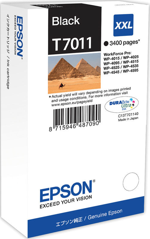 Epson Tintenpatrone T7011, Schwarz, 3'400 Seiten