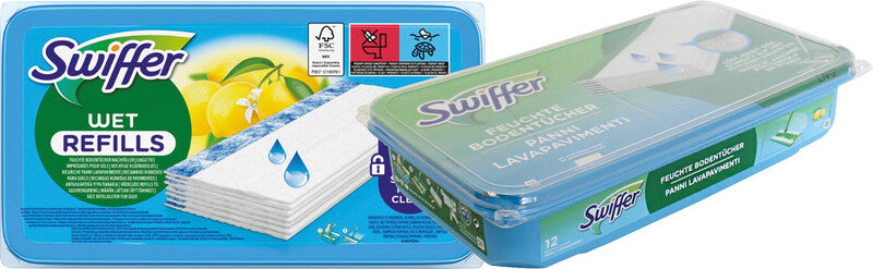 Swiffer Feuchttücher – für harte Böden, blau, 24 Stk.