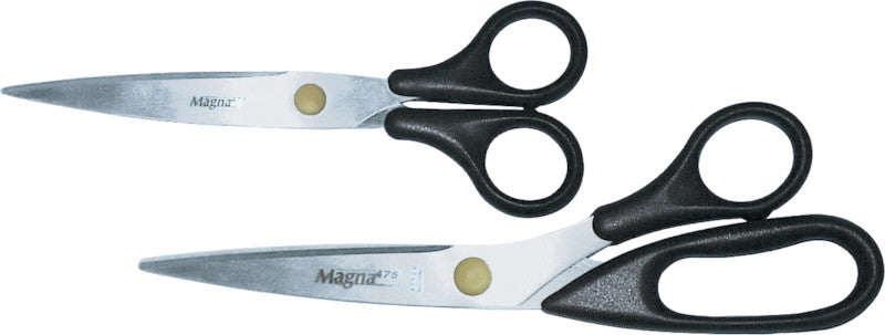 Lerche Universalschere MAGNA 475 – 22,0 cm, Edelstahl, für Rechtshänder, spitz, Kunststoff, schwarz