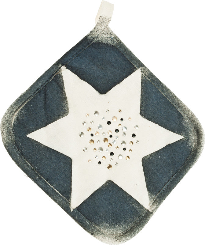 Topflappen 17 × 17 cm, Baumwolle, Natur