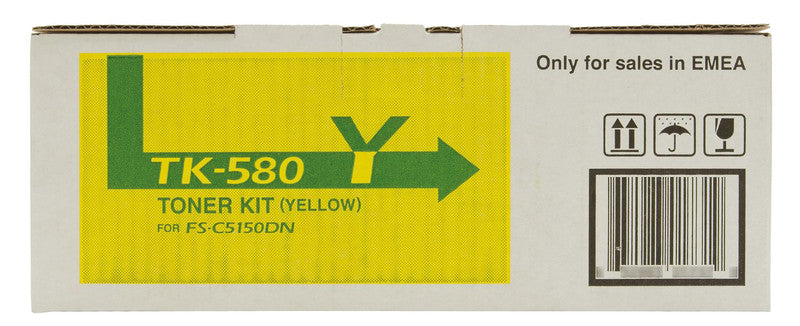 Kyocera – Toner TK-580Y – Gelb, 2800 Seiten – für Farb-Laserdrucker/Multifunktionsgeräte