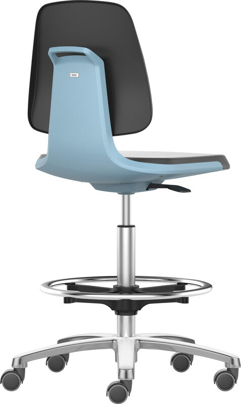Bimos LIMBOS Labsit Bürostuhl – Kunstleder – Schwarz/Blau, 3D-Flexfunktion, 56–81 cm