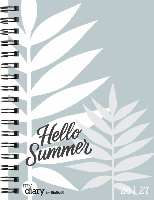 Biella mydiary Schüleragenda – 1 Woche/2 Seiten, Spiralbindung, 12 × 16,5 cm, Aug–Jul, Summer, FSC
