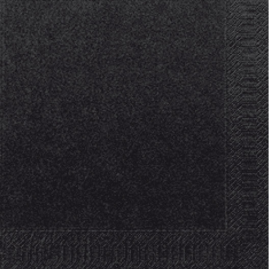 Duni Servietten – 33 × 33 cm – 3-lagig, Tissue, schwarz – 20 Stk., FSC
