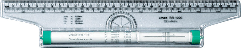 Linex Wandtafel-Lineal 30 cm – Kunststoff, Transparent, mit Rolle
