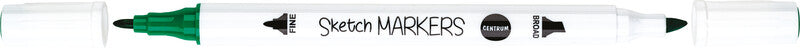 Centrum Sketchmarker Filzstift, Doppelspitze – Kombi (Rund + Keil), 1–5 mm, alkoholbasiert, 12 Farben