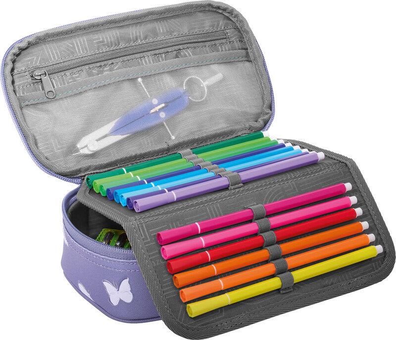 Coocazoo Schlamperetui, gefüllt – Reflective Wings – Kunststoff – 23,0 × 7,0 × 12,0 cm