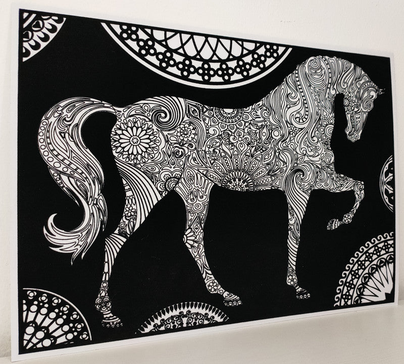 Tataruga Samtbild Malkarton, Karton, 29,7 × 21 cm, Schwarz