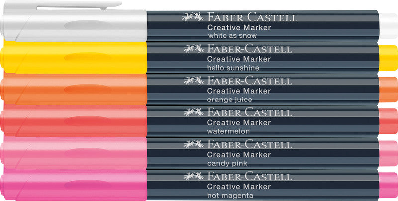 Faber-Castell Non-Permanent Marker Creative – Rundspitze 1,5 mm – Sortiert – Trocken abwischbar