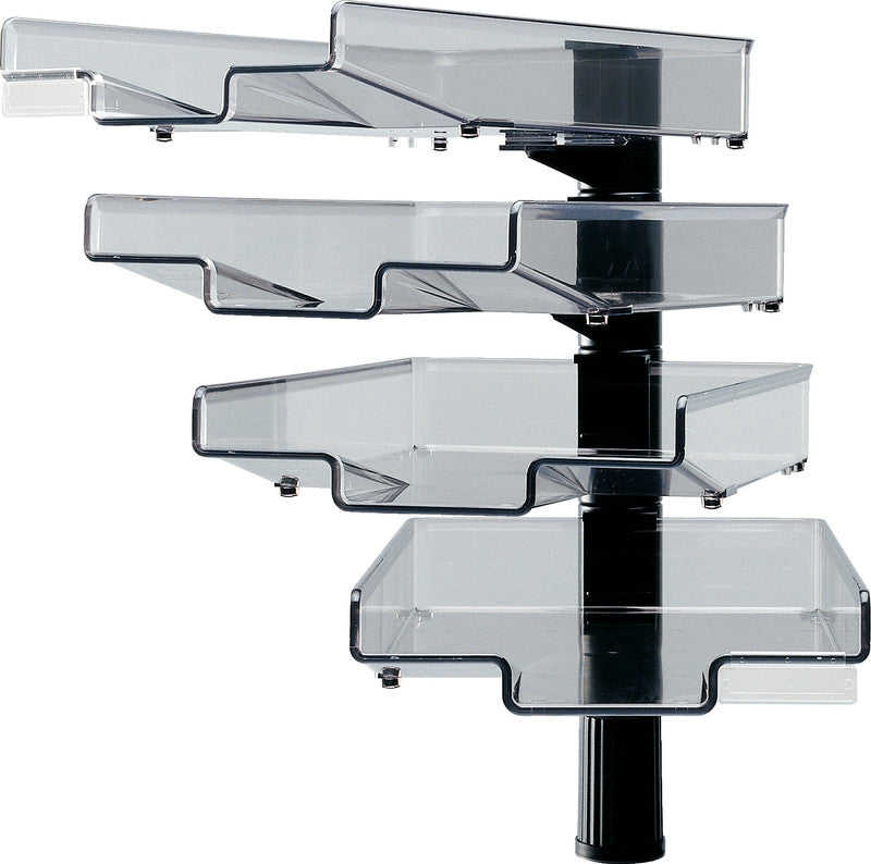 Hansa Briefkorb – Kunststoff, für A4, mit Griffausschnitt, glänzend, schwarz, B 240 × H 500 × T 340 mm