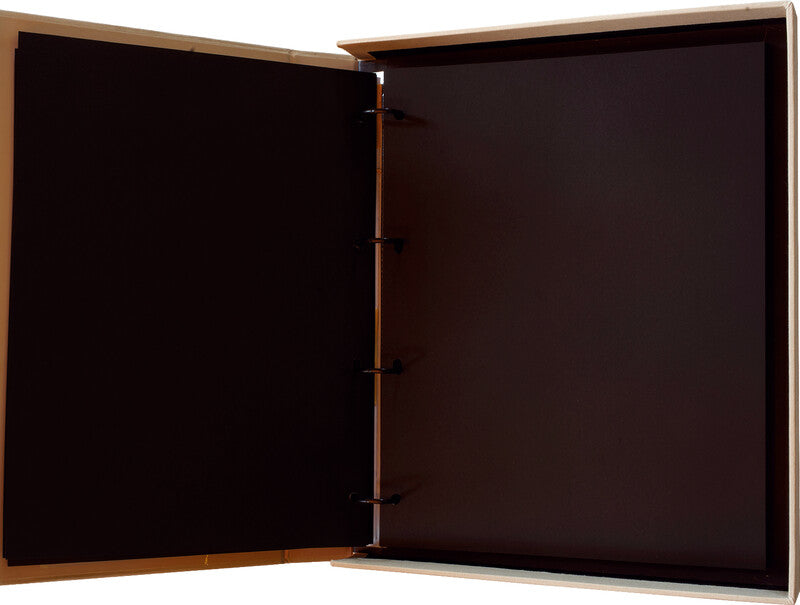 Eibert Fotoalbum – Grau, 4-Ring-Mechanik Ø 25 mm, Textil, 277 × 332 × 51 mm