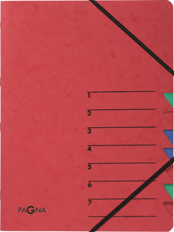 Pagna Sammelmappe, für A4, Karton, mehrfarbig, mit Gummizug