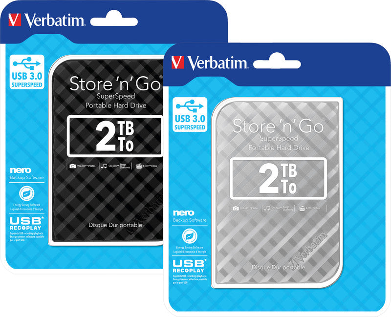Verbatim Portable Festplatte – 1 TB, USB 3.0, 2,5"