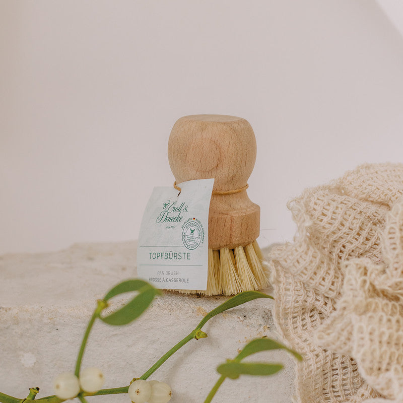 Croll+denecke Croll & Denecke Topfbürste – 8 × 6 × 6 cm, Sisal, Buche, für Pfannen & Töpfe