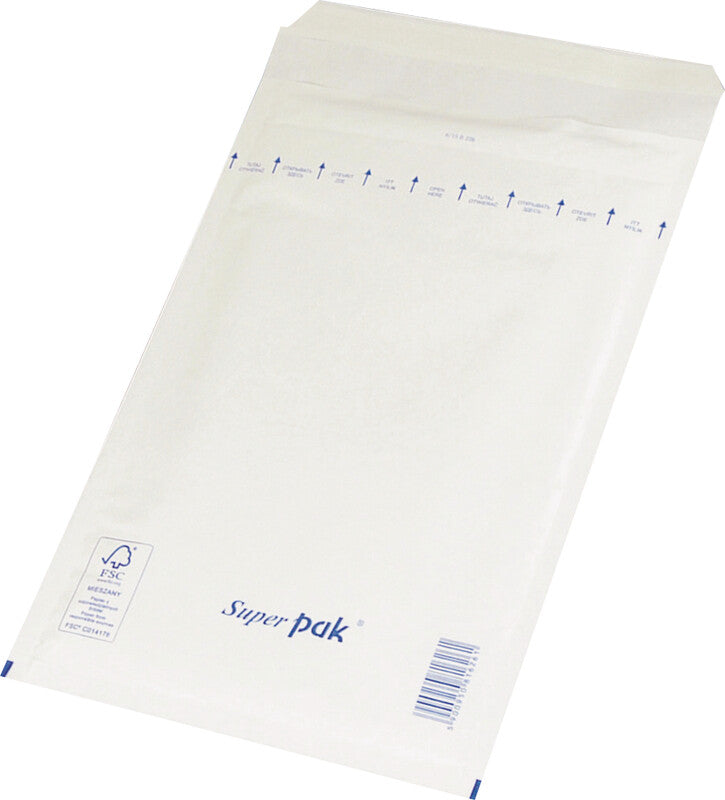 Office products Luftpolstertasche – 220 × 265 mm, weiss, selbstklebend – 10 Stück
